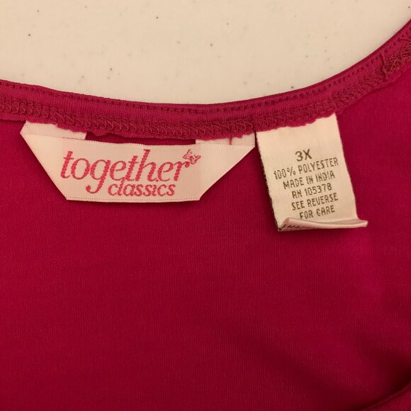 Together Classics Women's Pink Blouse/Shell Combo, Size 3X - Picture 5 of 5